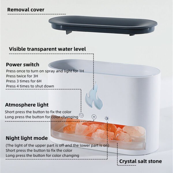 New Flame Humidifier Aromatherapy Machine Atmosphere Lamp - Image 3